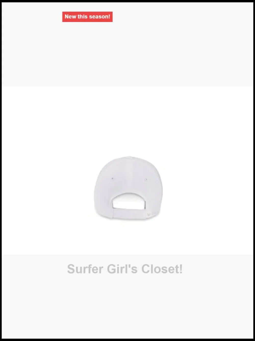 White Women's Training Aid Golf Baseball Cap with UV Protection
